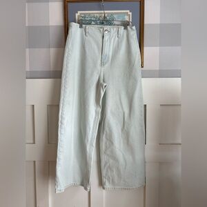 Zara High-Rise Wide Leg Jeans Size 6 Classic Coastal Summer